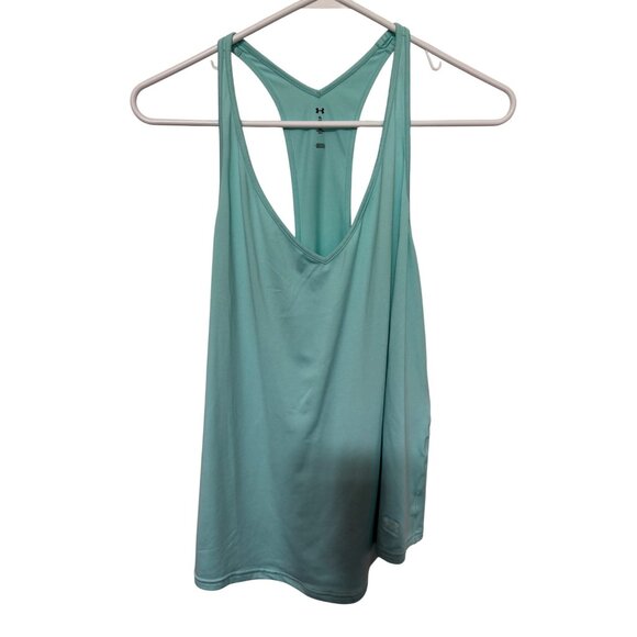 Under Armour Tops - Under Armour Athletic Tank Aqua Blue Loose Racer Back Womans XL